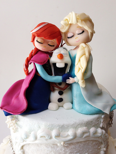 Elsa Anna and Olaf Cake Topper