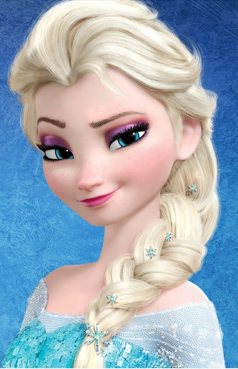 Elsa Frozen Face On Cake