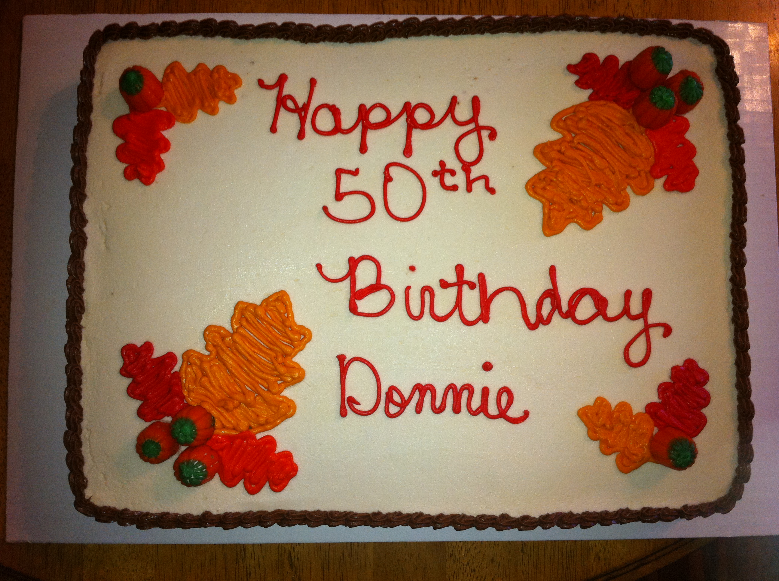 Fall Birthday Cake