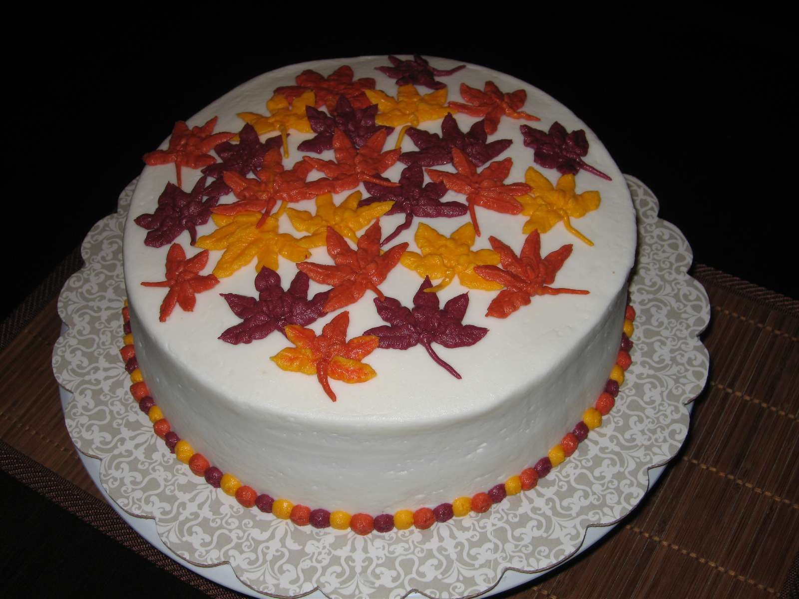 Fall Leaves Birthday Cake