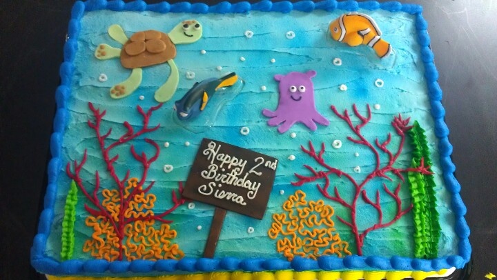 7 Photos of Finding Dory Sheet Birthday Cakes