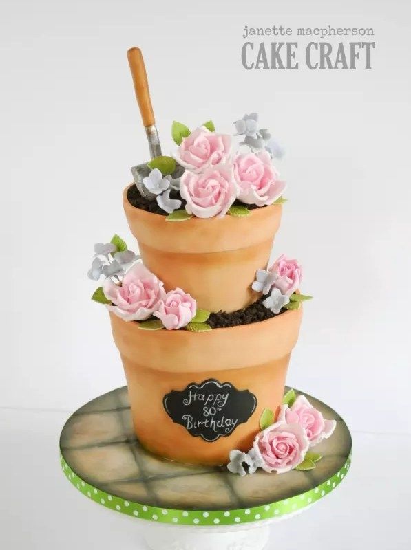 Flower Pot Birthday Cake