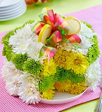 Fresh Flower Cake Arrangements