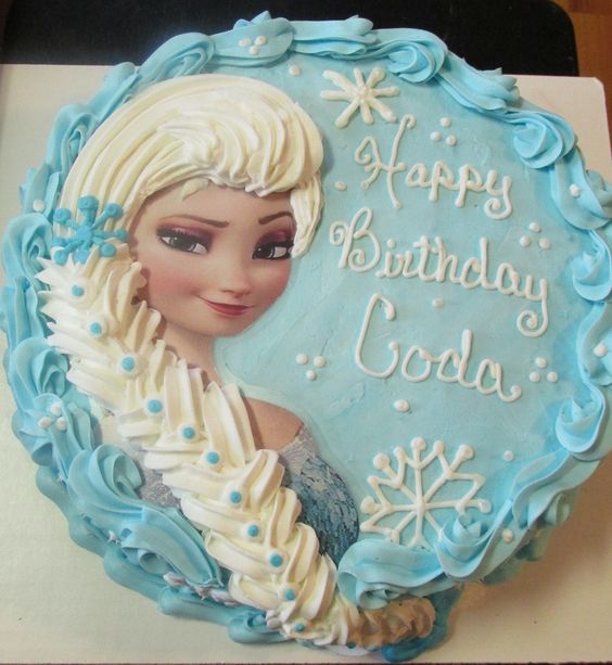 Frozen Buttercream Birthday Cake