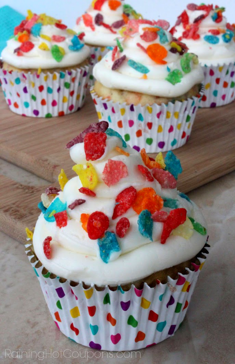 Fruity Pebble Cupcakes