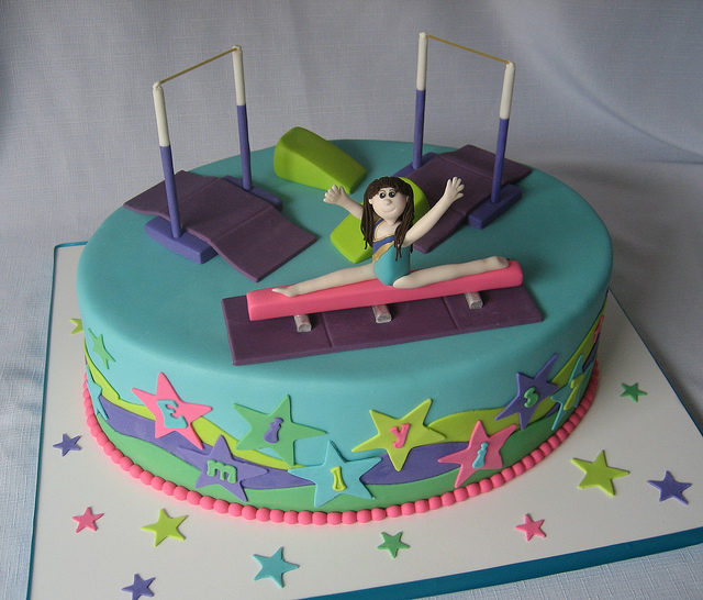 Gymnastics Birthday Cake