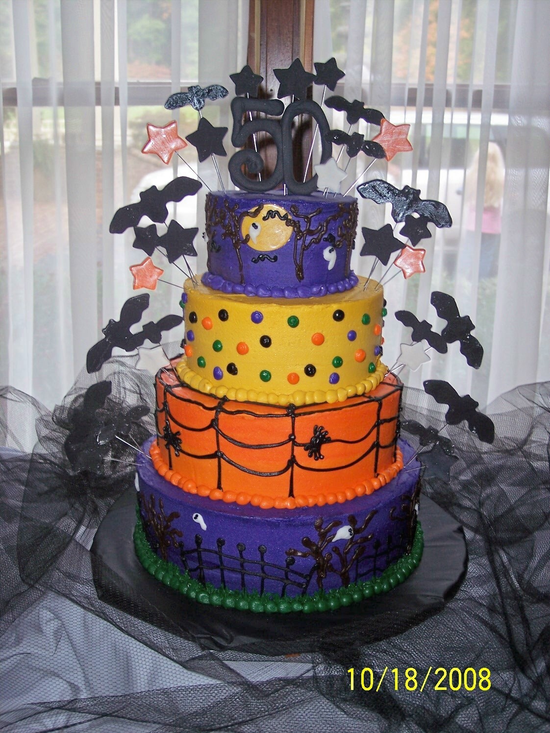 Halloween 50th Birthday Cake