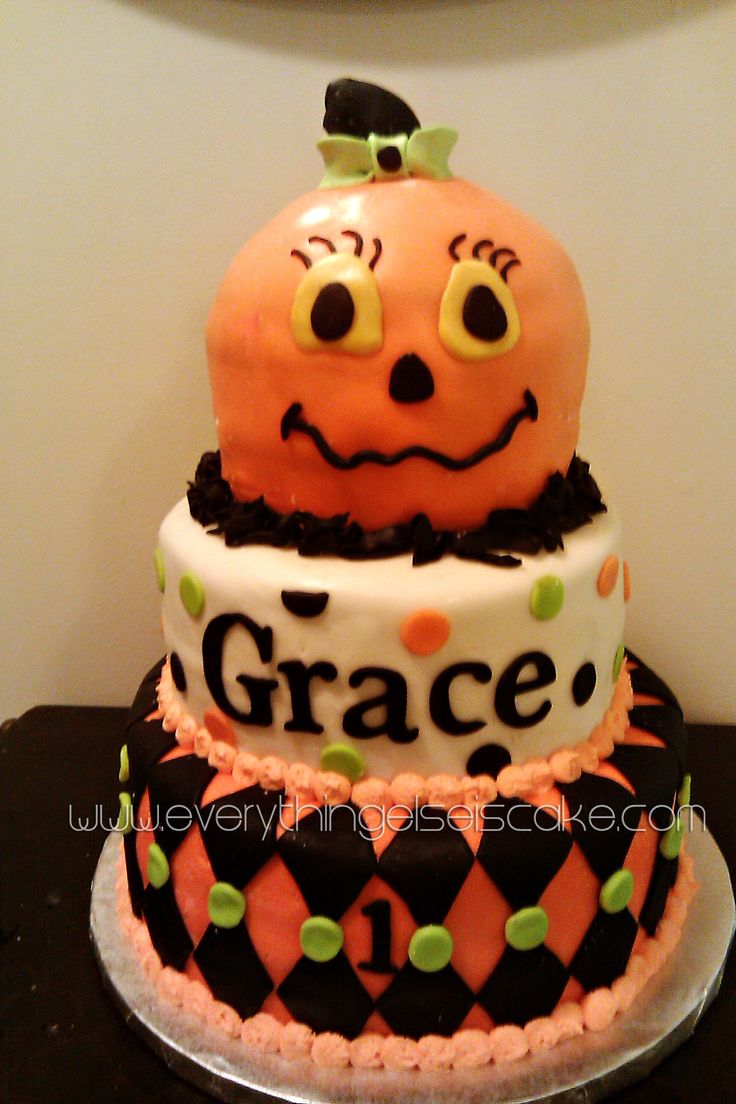 Halloween Pumpkin Birthday Cake