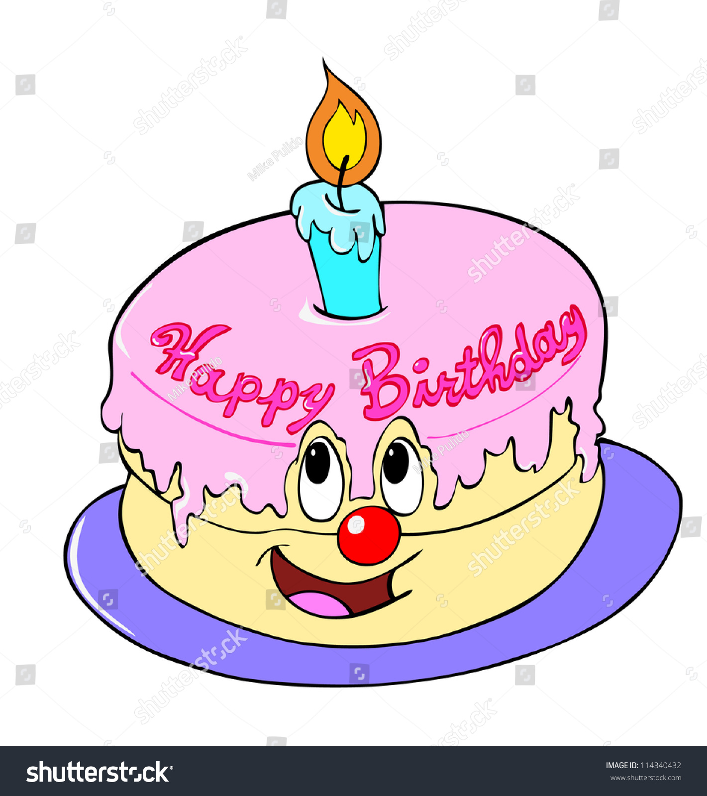 Happy Birthday Cake Cartoon