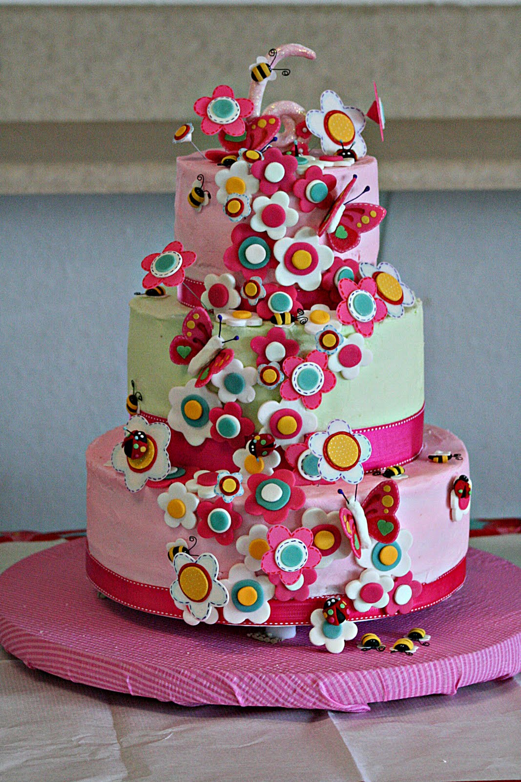 Little Girl Flower Birthday Cake