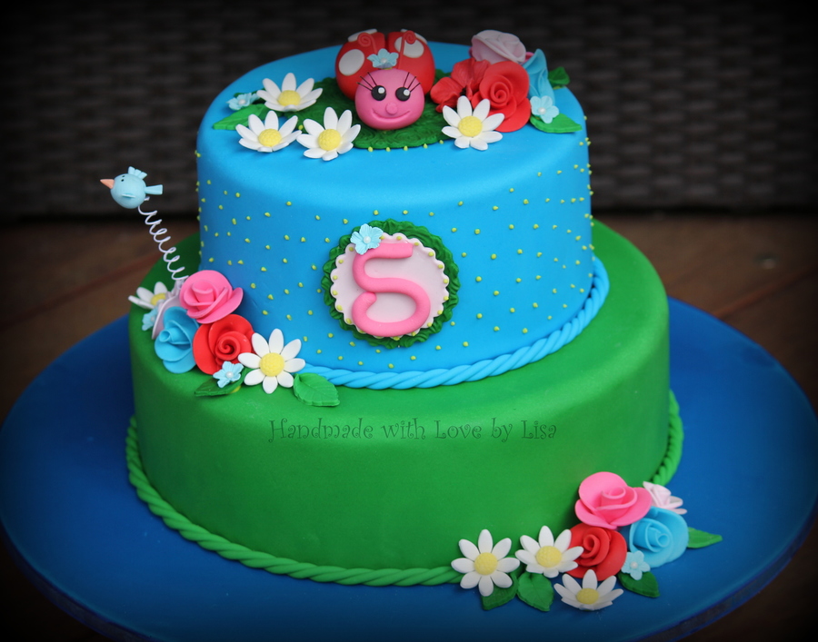 Little Girls 5th Birthday Cake