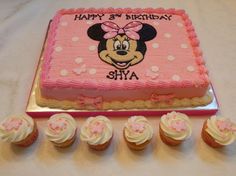 Minnie Mouse Sheet Cake