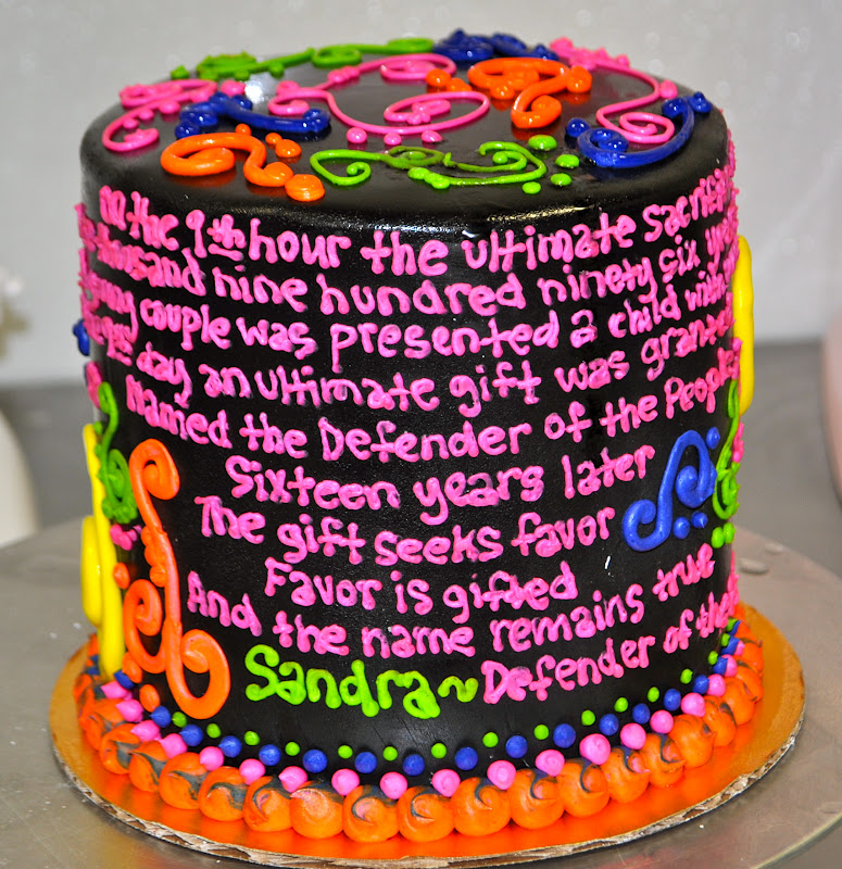 Neon Light Birthday Cake