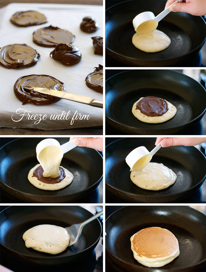 9 Photos of Min Nutella Stuffed Pancakes