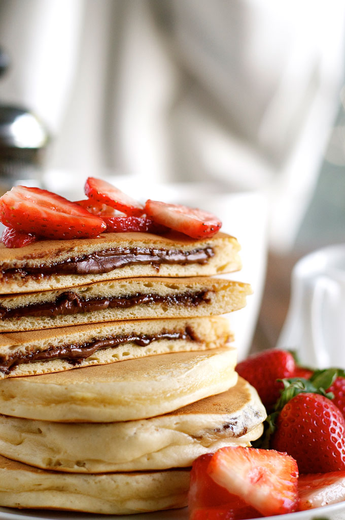 Nutella Stuffed Pancakes