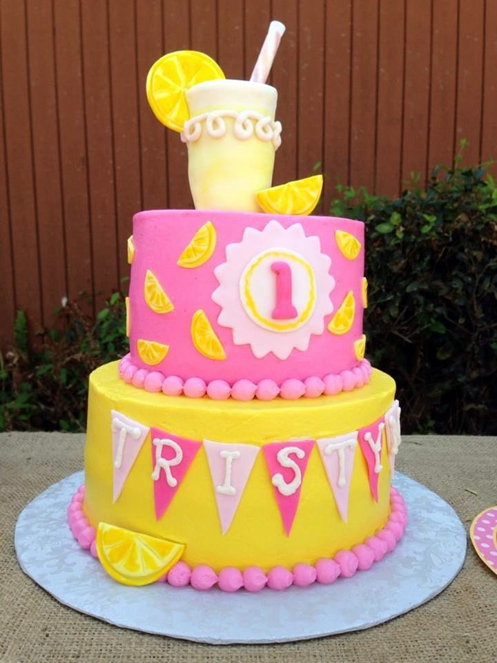 Pink Lemonade Stand Birthday Cake