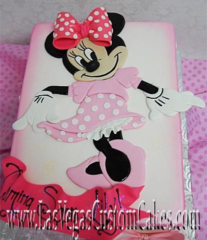 Pink Minnie Mouse Baby Shower Cake