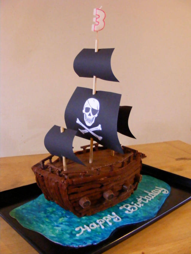 Pirate Ship Birthday Cake