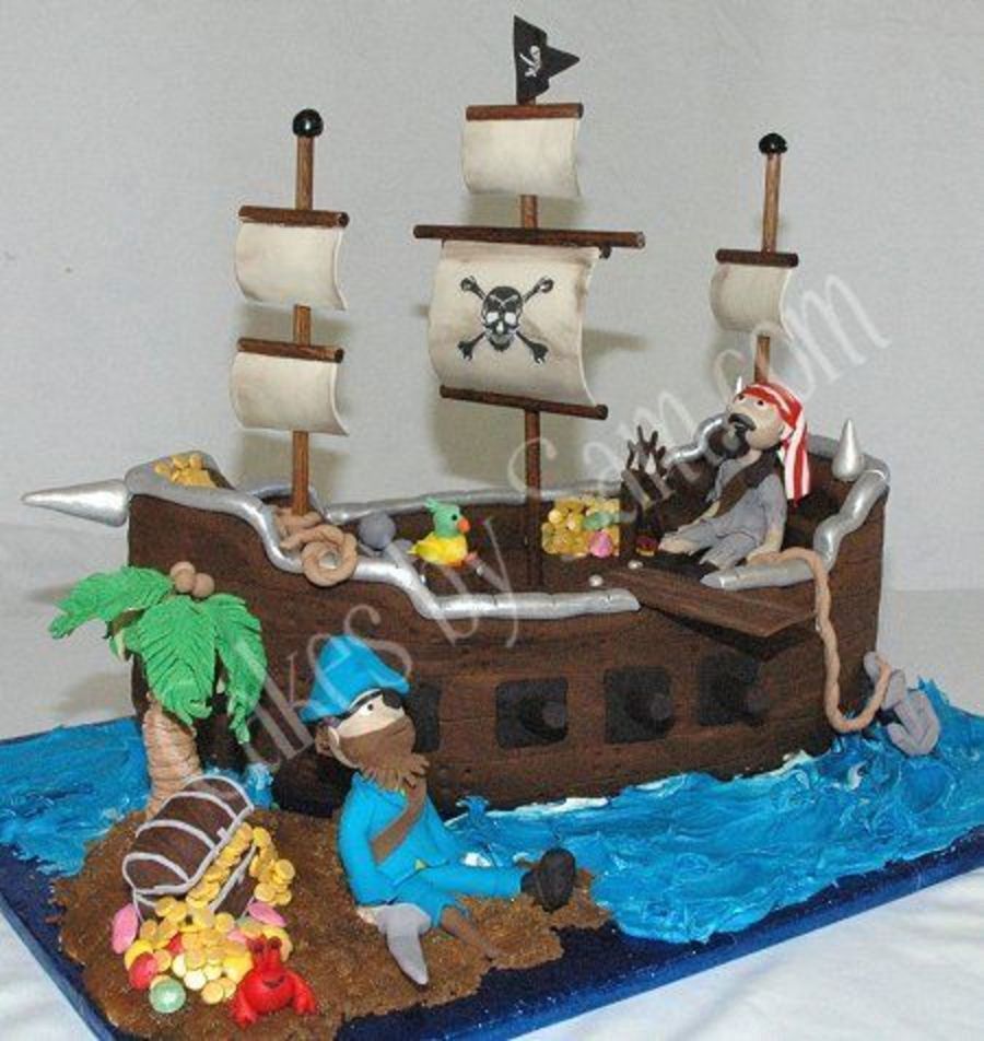 Pirate Ship Birthday Cake