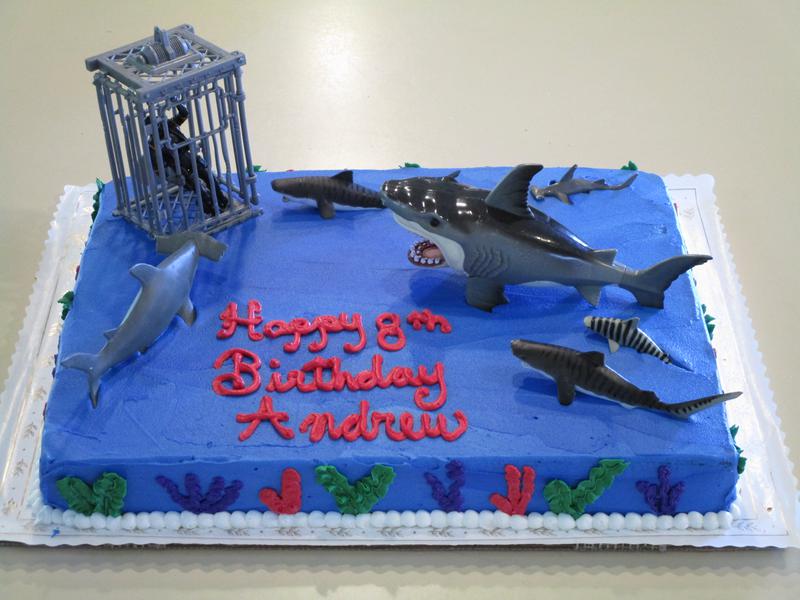 Shark Mermaid Sheet Cake