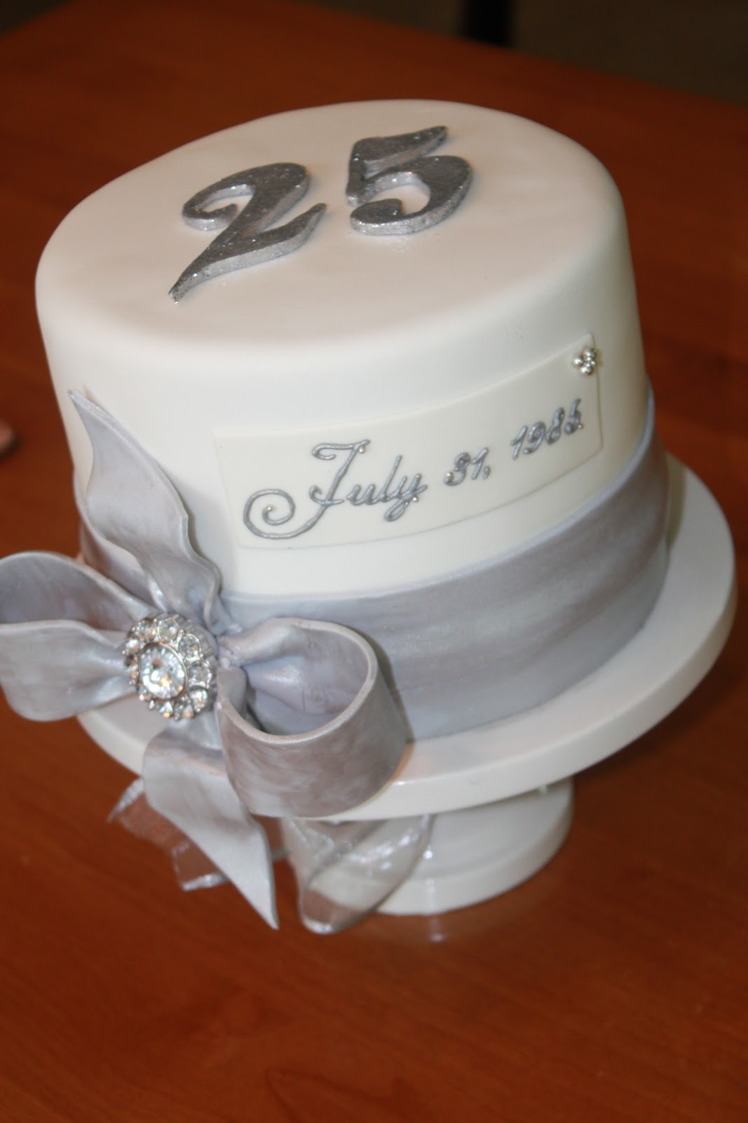 Silver Anniversary Cake