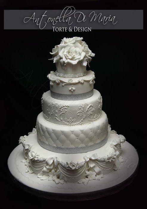 Silver Wedding Anniversary Cake