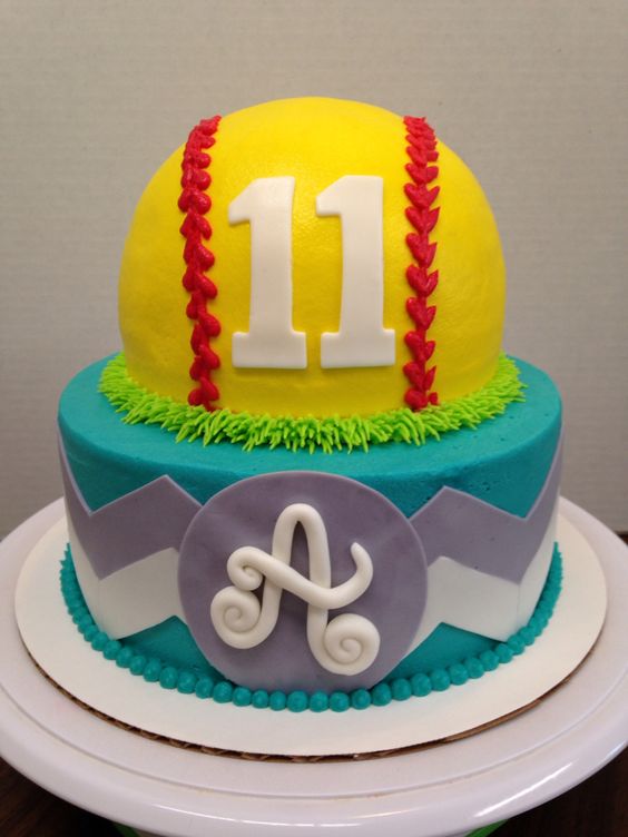 Softball Birthday Cake Ideas