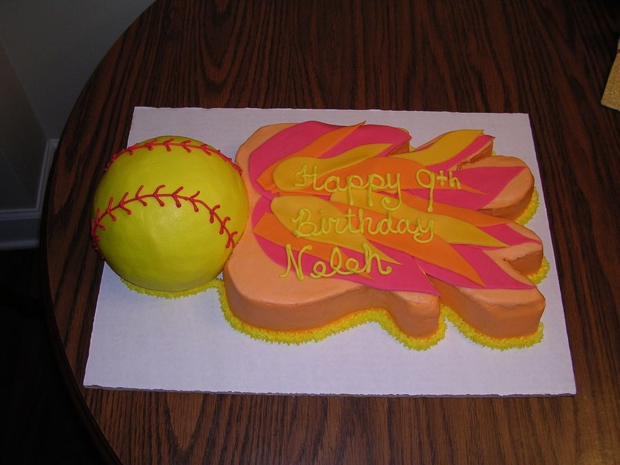 Softball Birthday Cake