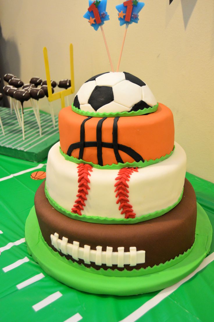 10 Photos of All Sports Birthday Cakes Boys