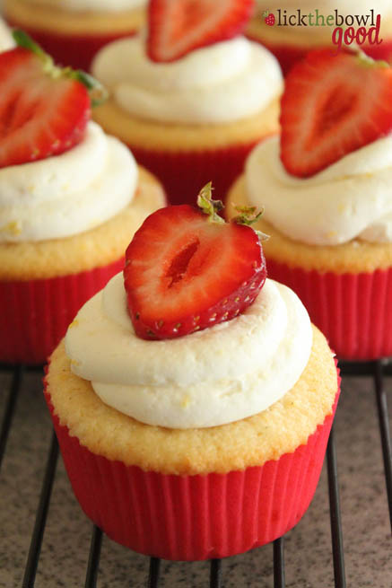 Strawberry Lemonade Birthday Cupcakes