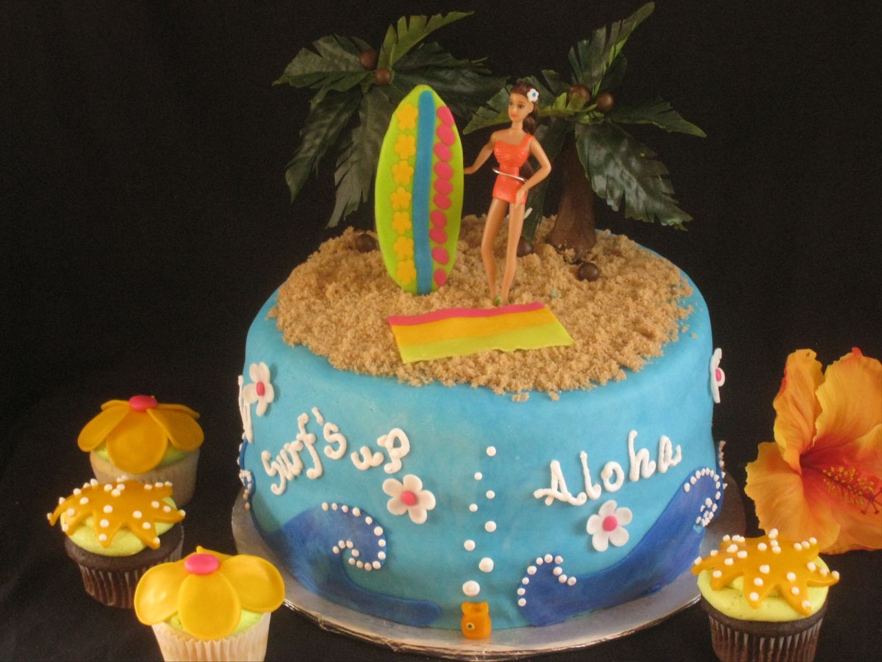 Surfer Girl Birthday Cake