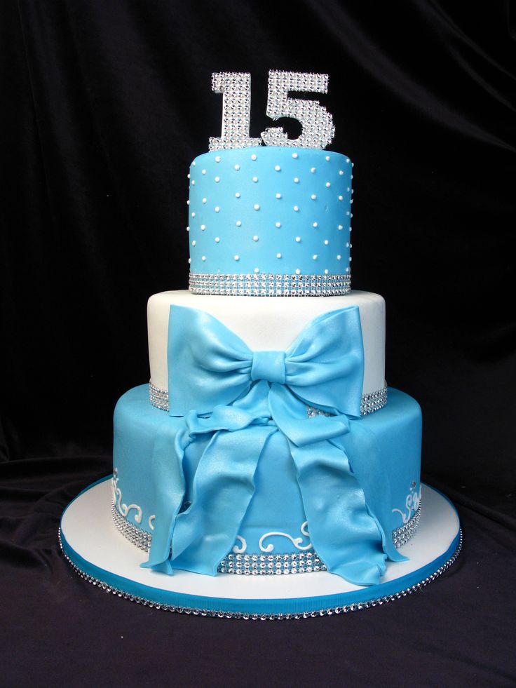 Tiffany Blue Quinceanera Cake