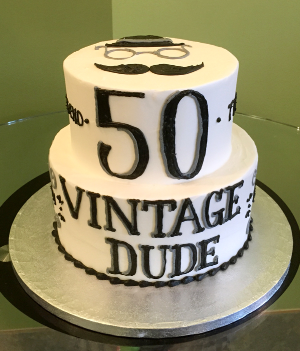 Vintage Dude Birthday Cake