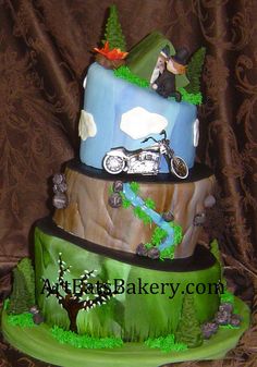 Wedding Grooms Cake Camping