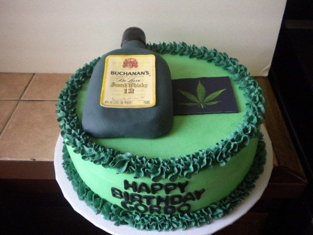 Weed Birthday Cake