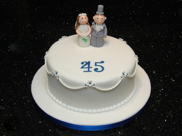 45th Wedding Anniversary Cake