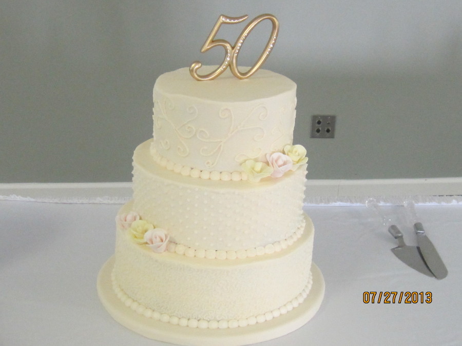 50th Wedding Anniversary Cake Buttercream