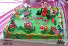 Alice in Wonderland Birthday Sheet Cake