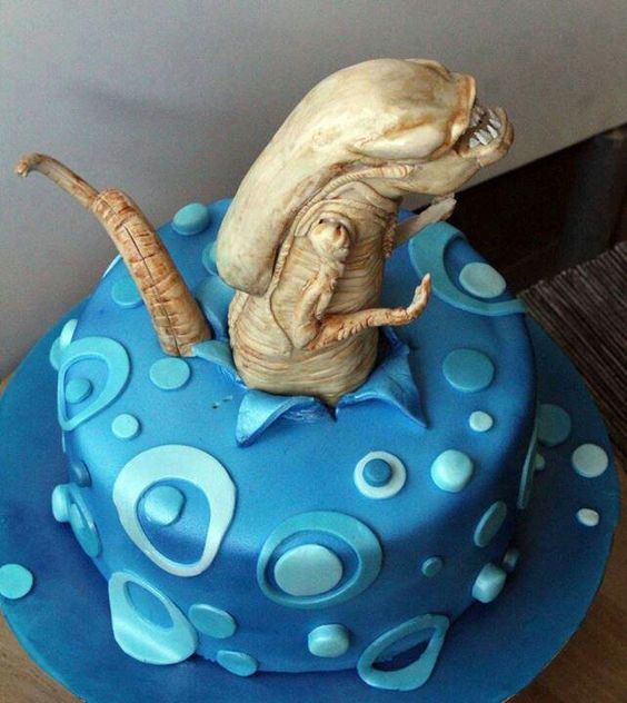 Alien Chestburster Cake