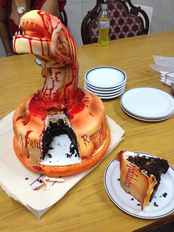 Alien vs Predator Birthday Cake