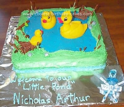 Baby Shower Pond Cake