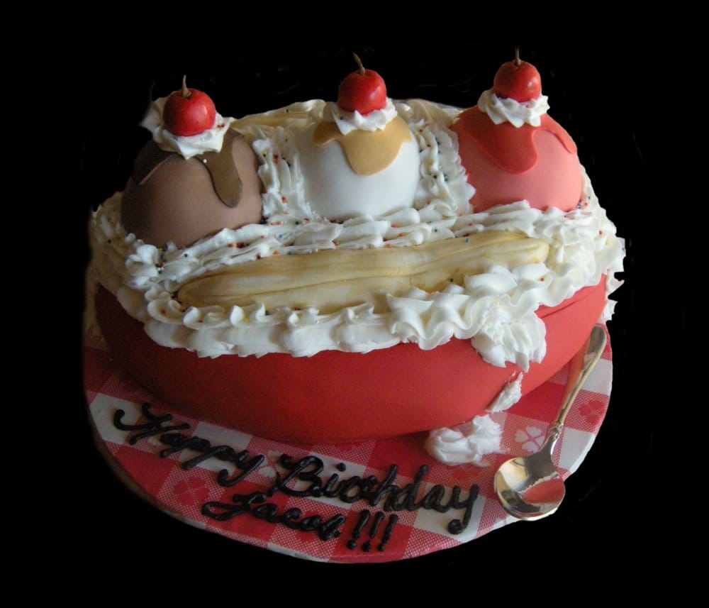 Banana Split Birthday Cake