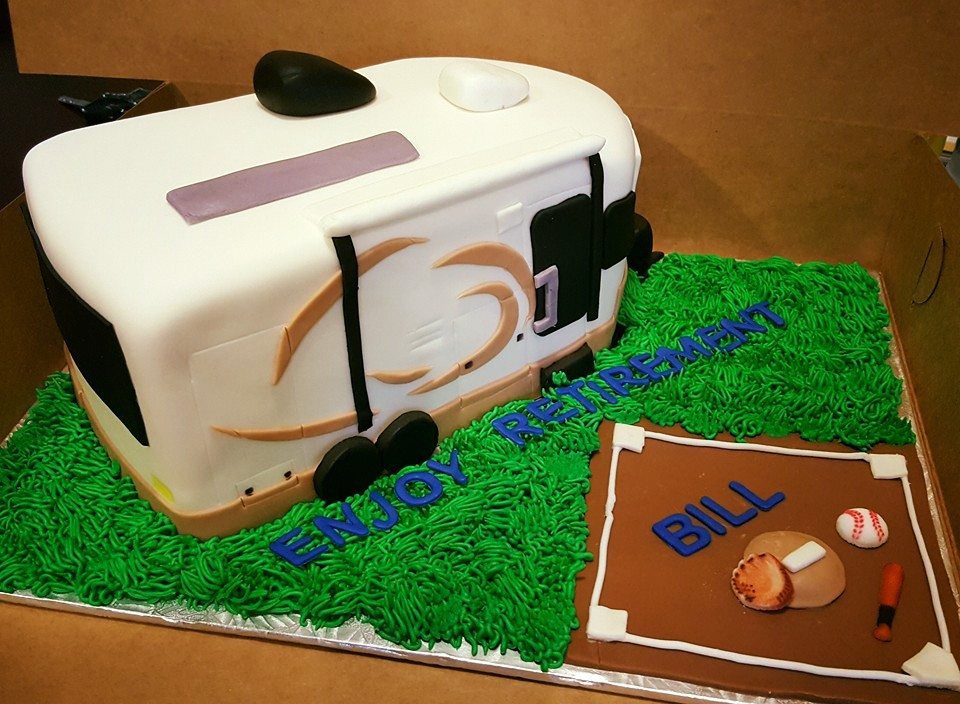 Baseball Retirement Cake