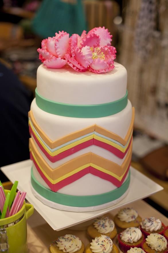 Chevron Birthday Cake