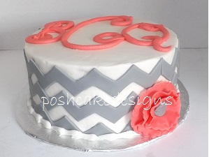 Chevron Birthday Cake