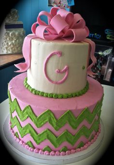 Chevron Birthday Cake