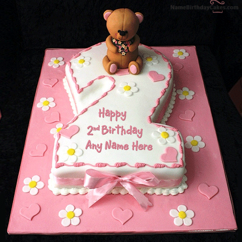 Cute 2nd Birthday Cake