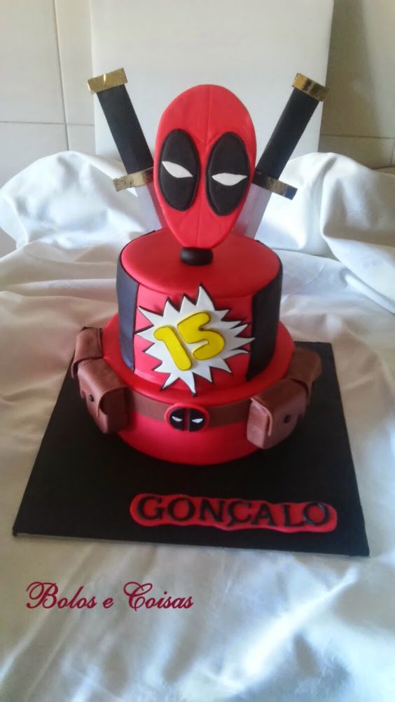 Deadpool Birthday Cake