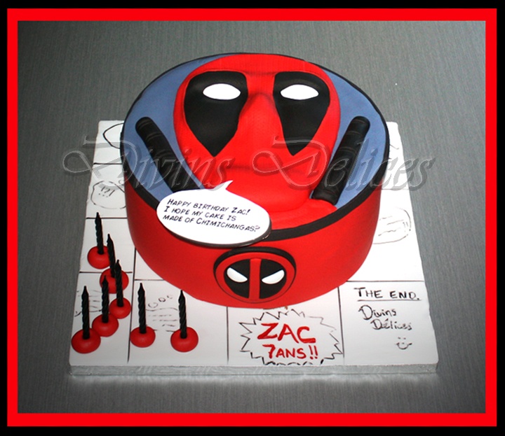 Deadpool Birthday Cake