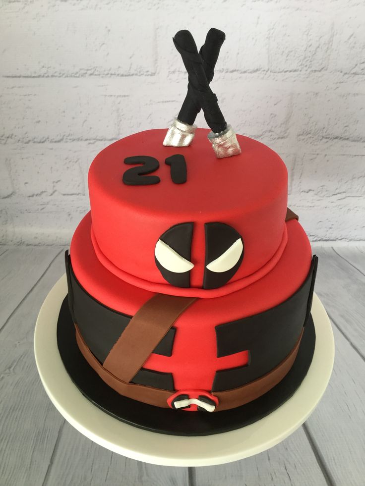 Deadpool Birthday Cake